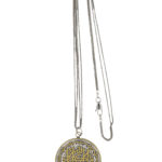 Double-sided Roundel pendant w/ silver chain