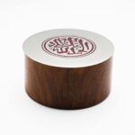 Neamah Round Wooden Box with Metal Lid - Image 5